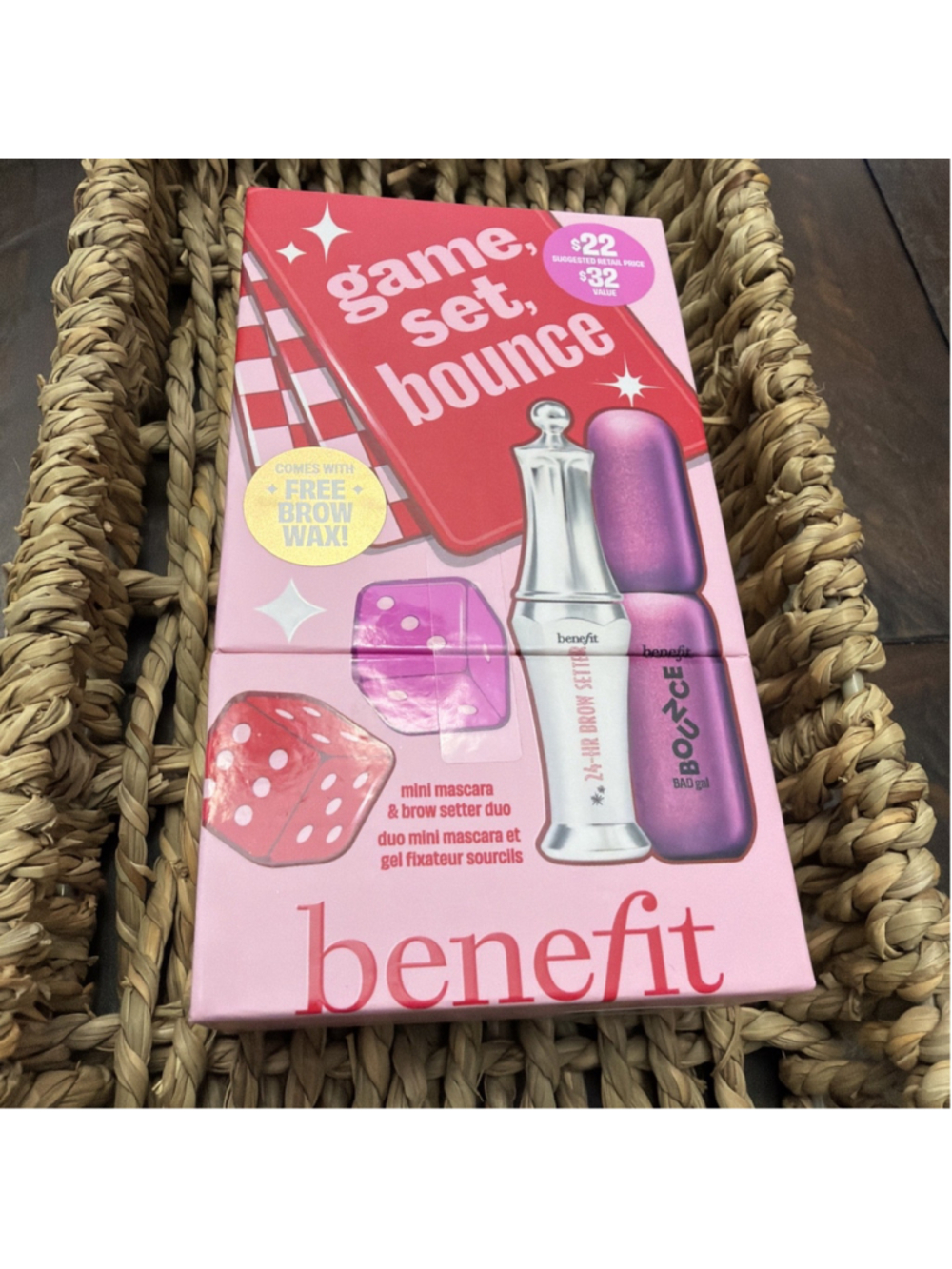 Benefit game set bounce mini mascara & brow setter duo NIB BLACK Bad Gal